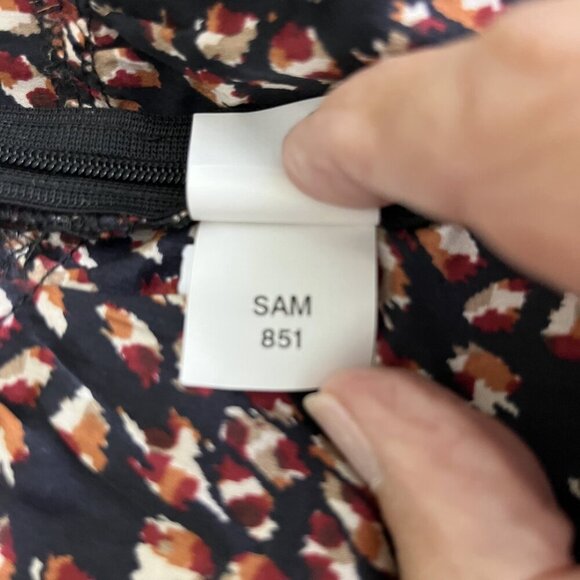 2/$30 ZARA Silk Abstract Printed Sleeveless Peplum Blouse Small #8725 - Picture 8 of 9